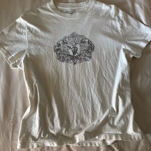 Brandy Melville Cream Graphic Tee